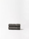 Charcoal hand towels folded with white background |Color:Charcoal