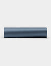 A Bamboo Fitted Sheet by Cozy Earth is laid out on a plain white background.|Color:Pacific Blue