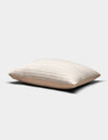 The Cozy Earth Baja Matelasse Sham is a beige, rectangular pillow sham with a textured quilted pattern, shown against a plain white background. The fabric appears soft and slightly puffed.|Color:Ebony/Taupe
