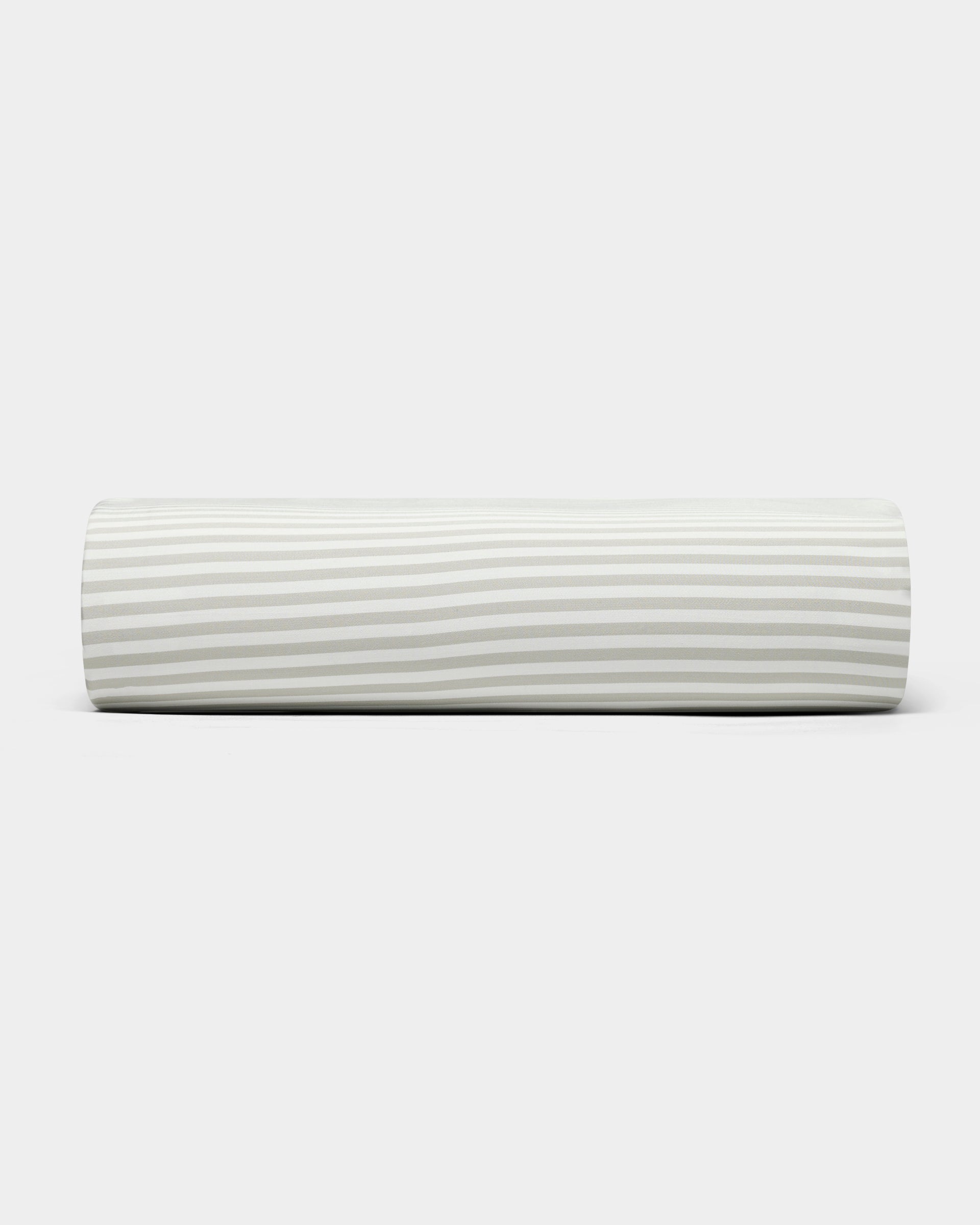 The Cozy Earth Bamboo Sheet Set is shown against a plain white background.|Color:Classic Stripe in Laurel