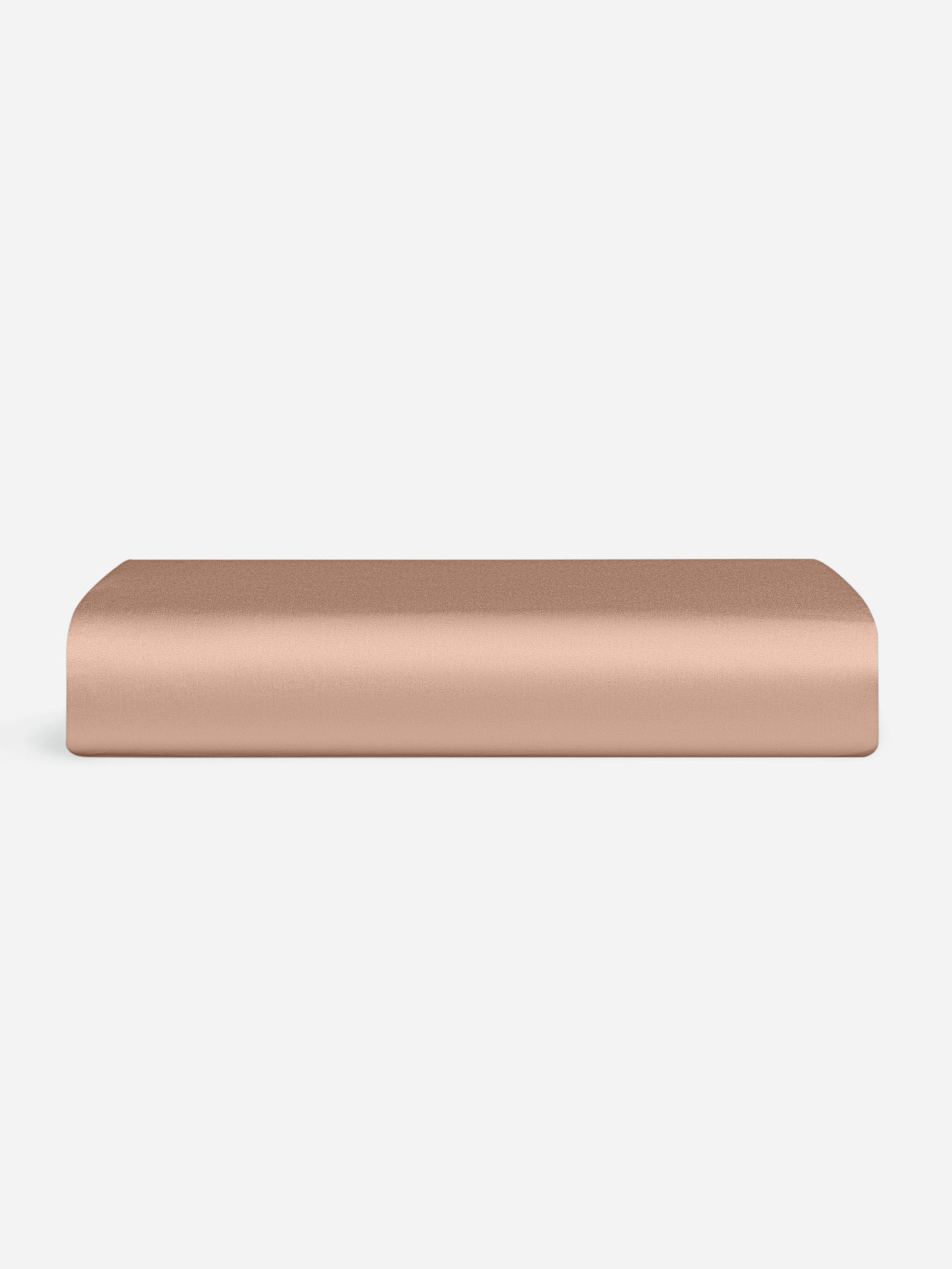 Clay fitted sheet folded with white background 