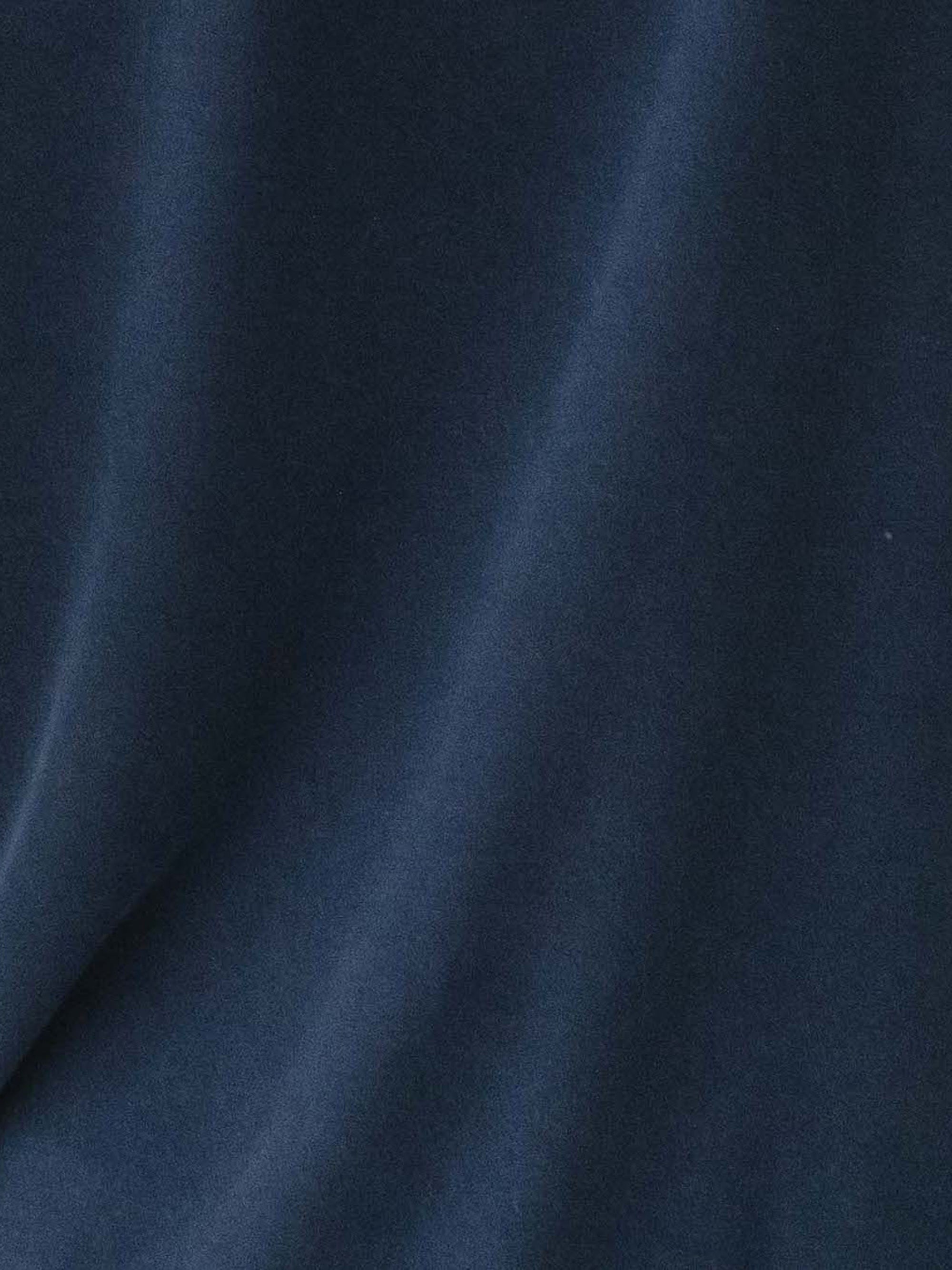 Navy Bamboo Jogger Set. The photo was taken close up, showing off the print of the joggers. 