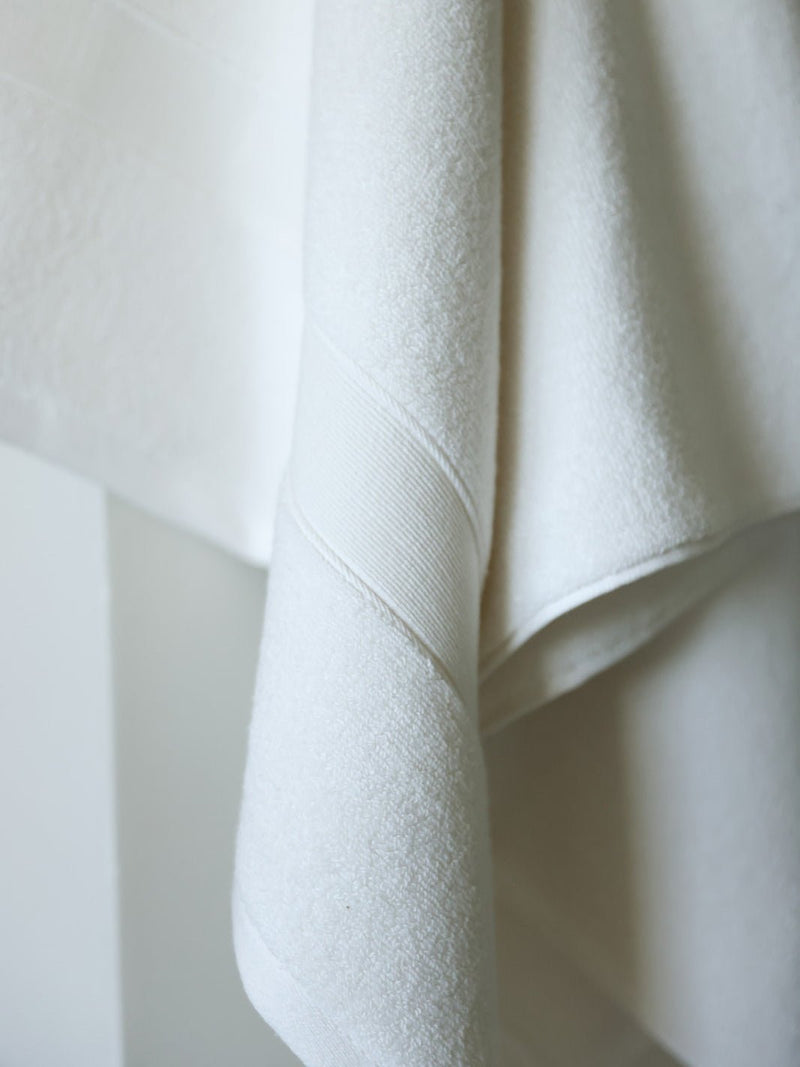 Close up of seashell luxe bath sheet