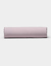 A neatly folded Cozy Earth Bamboo Fitted Sheet in light purple is positioned horizontally against a plain white background.|Color:Lavender
