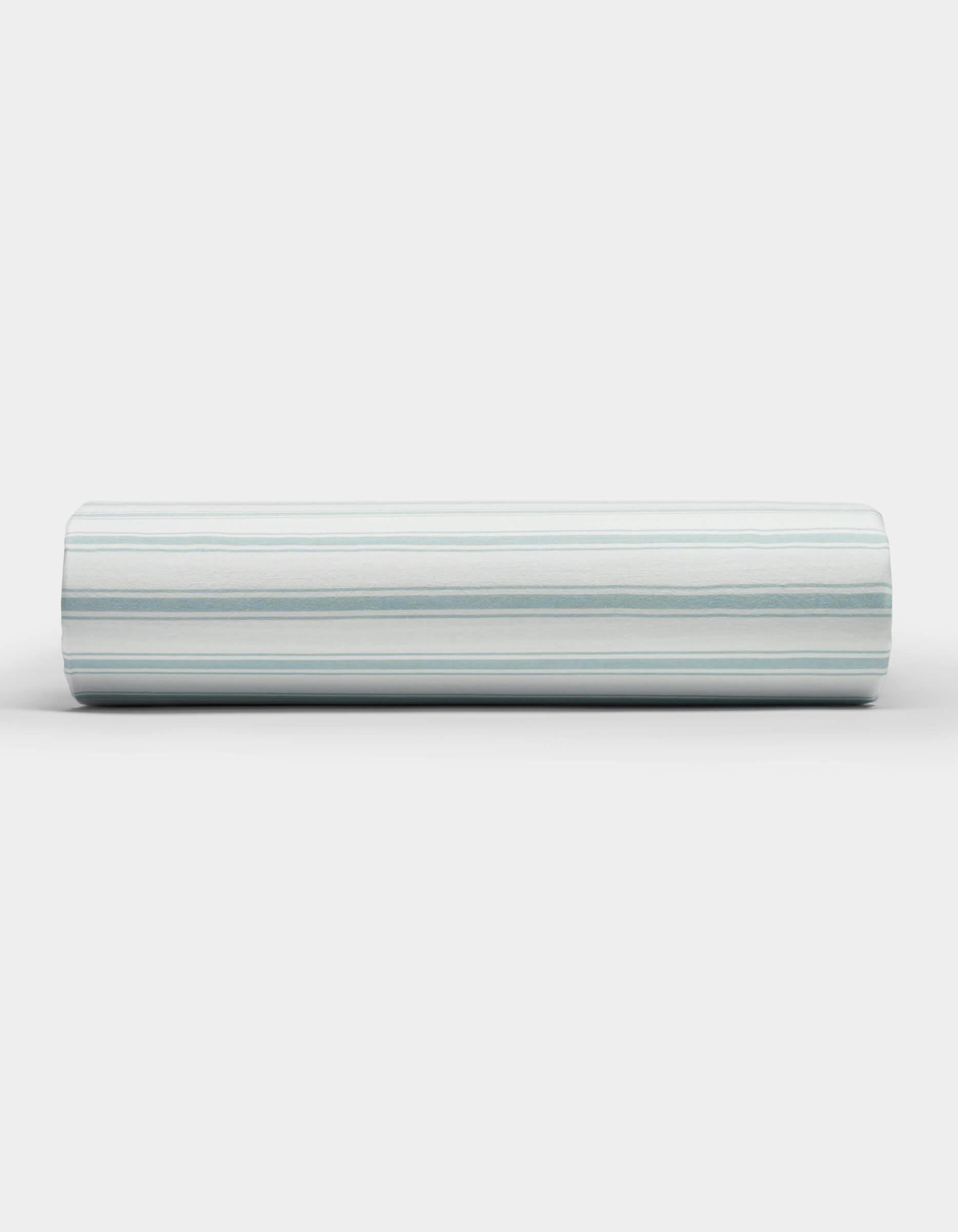 The Cozy Earth Soft-Wash Cotton Fitted Sheet is displayed on a plain white background.|Color:River and Sea Salt Stripe