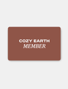 A brown card with the words “Rivo Annual Member” in white text centered on it, set against a plain white background.