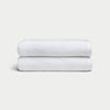 Ribbed Terry Bath Towels in the color White. Photo of White Waffle Bath Towels taken with white background. |Color:White