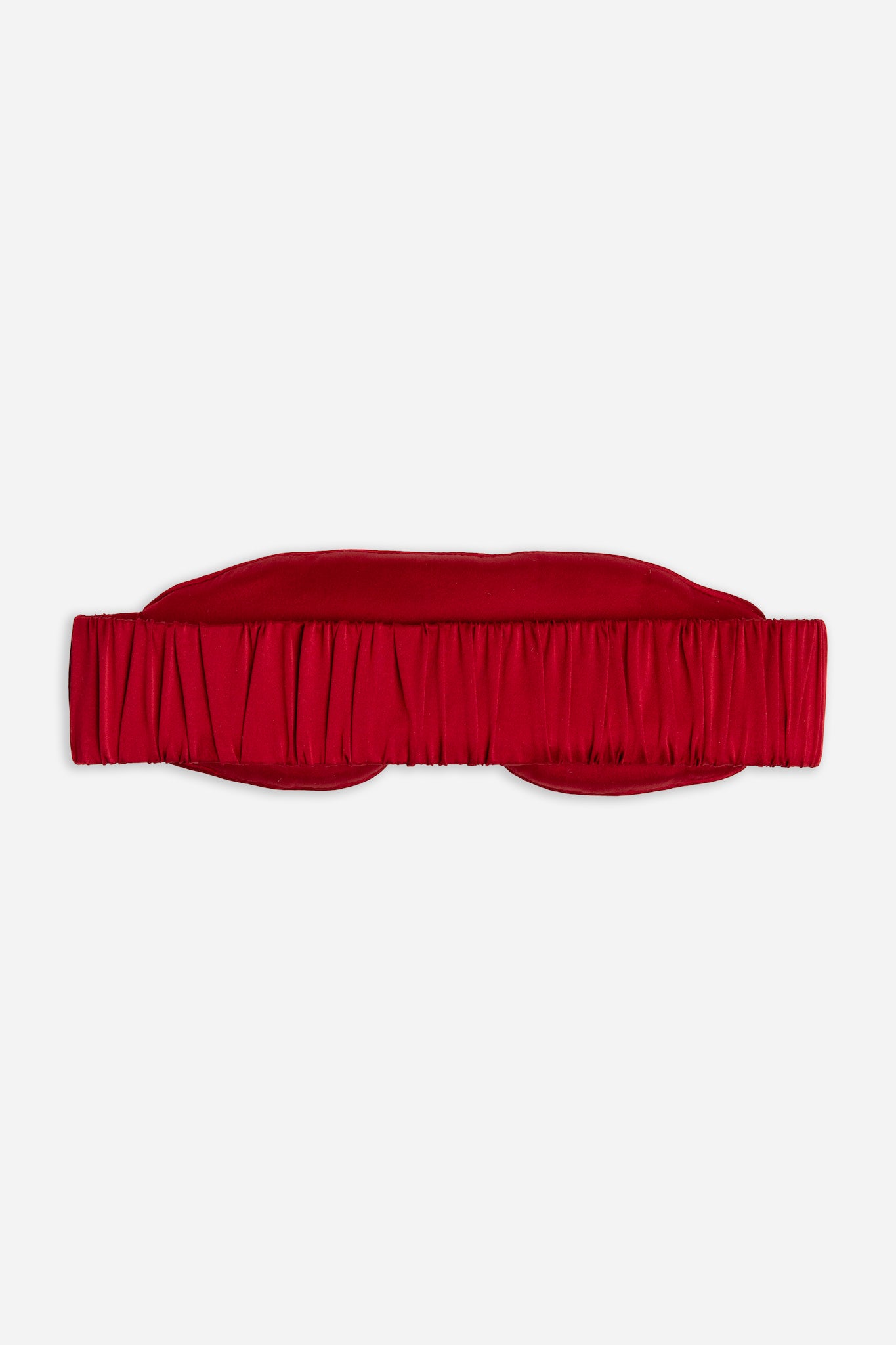 Red Silk sleep mask on a white background |Color:Merlot