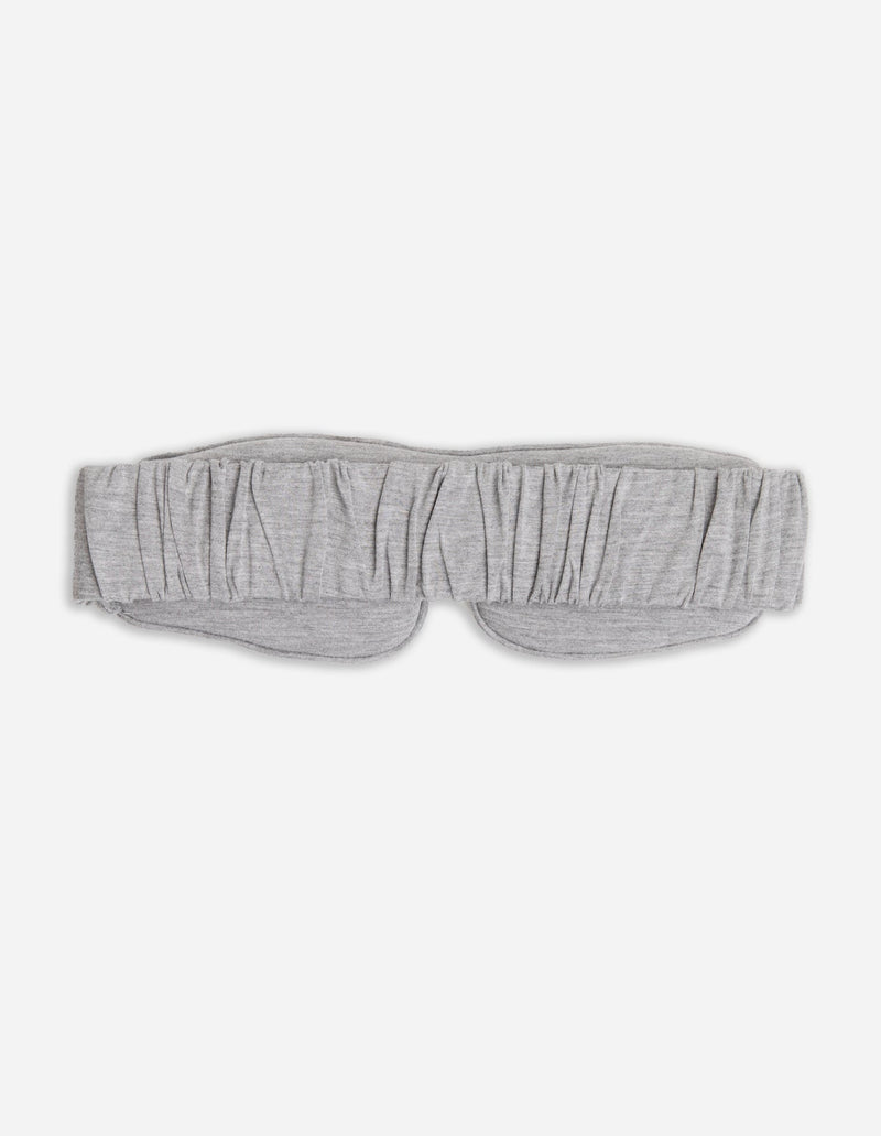 Grey sleep mask with white background