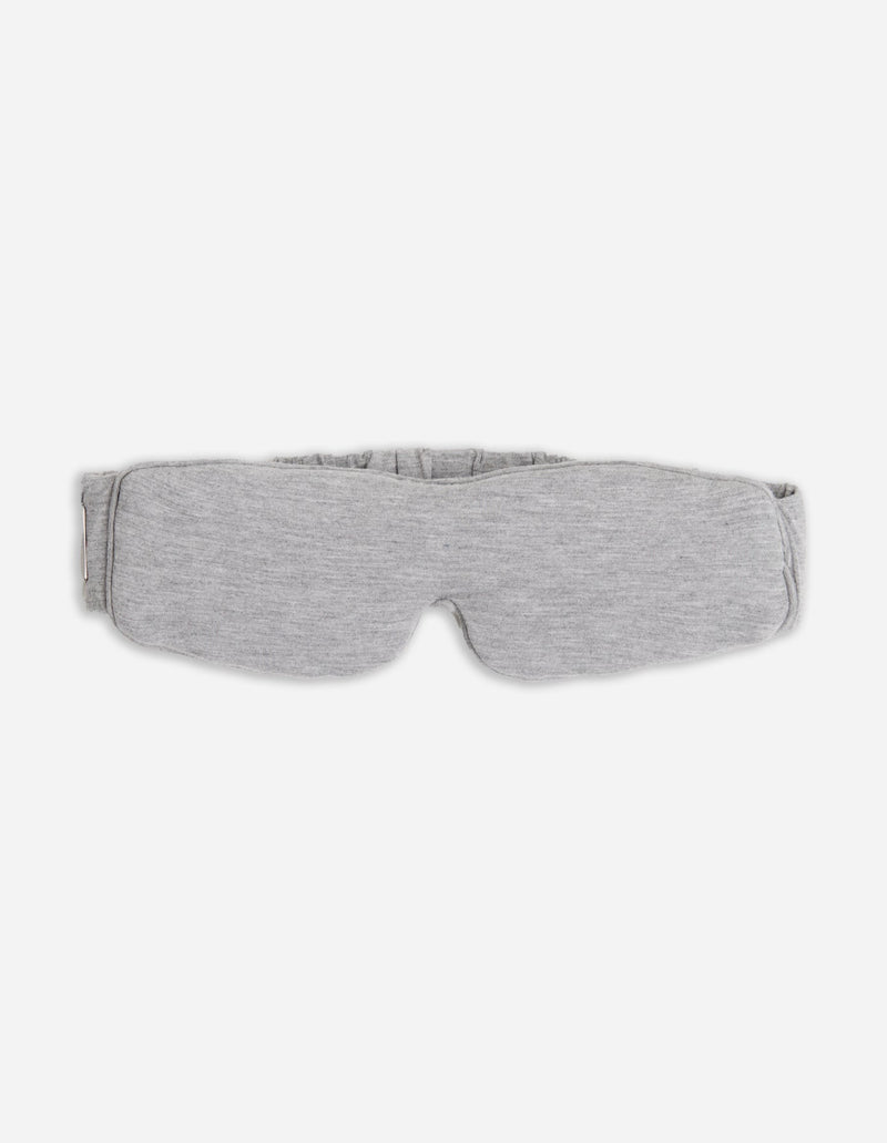 Grey sleep mask with white background
