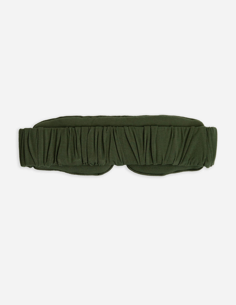 Olive sleep mask with white background