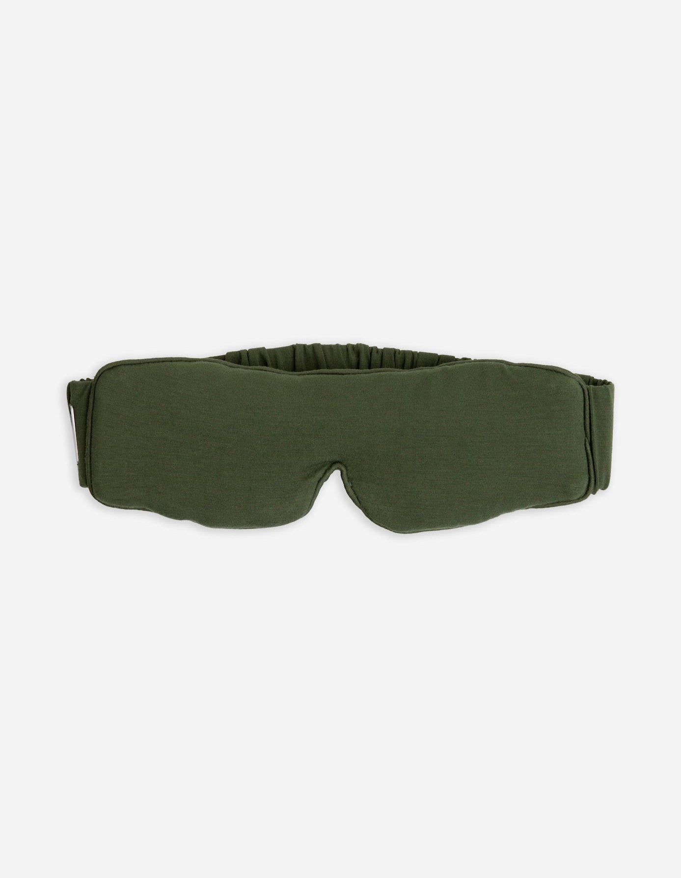 Olive sleep mask with white background 