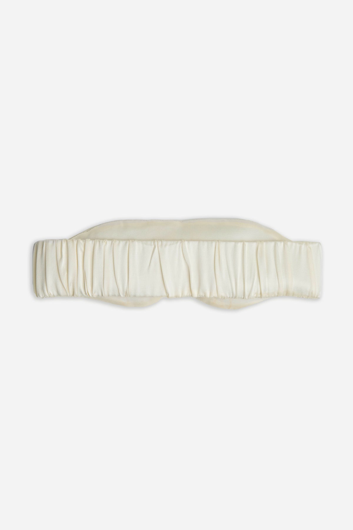 Cream Silk sleep mask on a white background |Color:Champagne