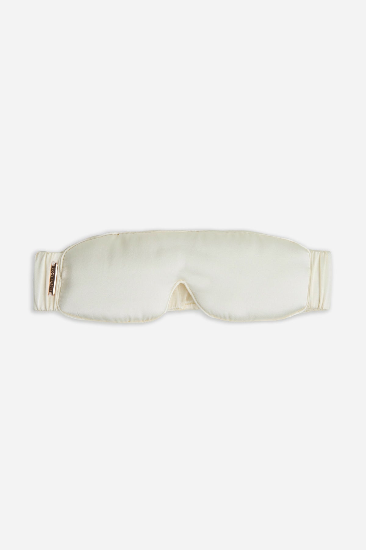 Cream Silk sleep mask on a white background |Color:Champagne